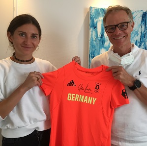 Leichtathletin und Olympia-Teilnehmerin Gesa Kraus zu Besuch