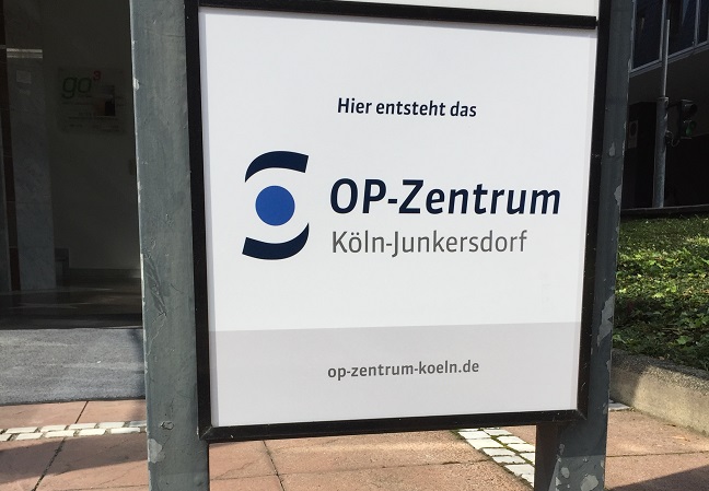 Ankündigung des OP-Zentrum in Köln Junkersdorf