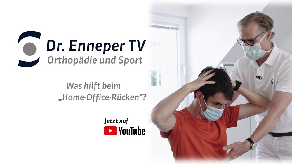 Dr Enneper TV: Dreh des YouTube-Tutorials "Home-Office-Rücken"