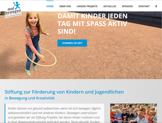 neue Website der Stiftung mal bewegen